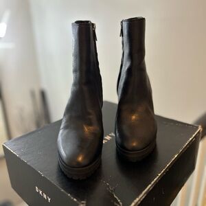 DKNY Sleek Black Ankle Booties